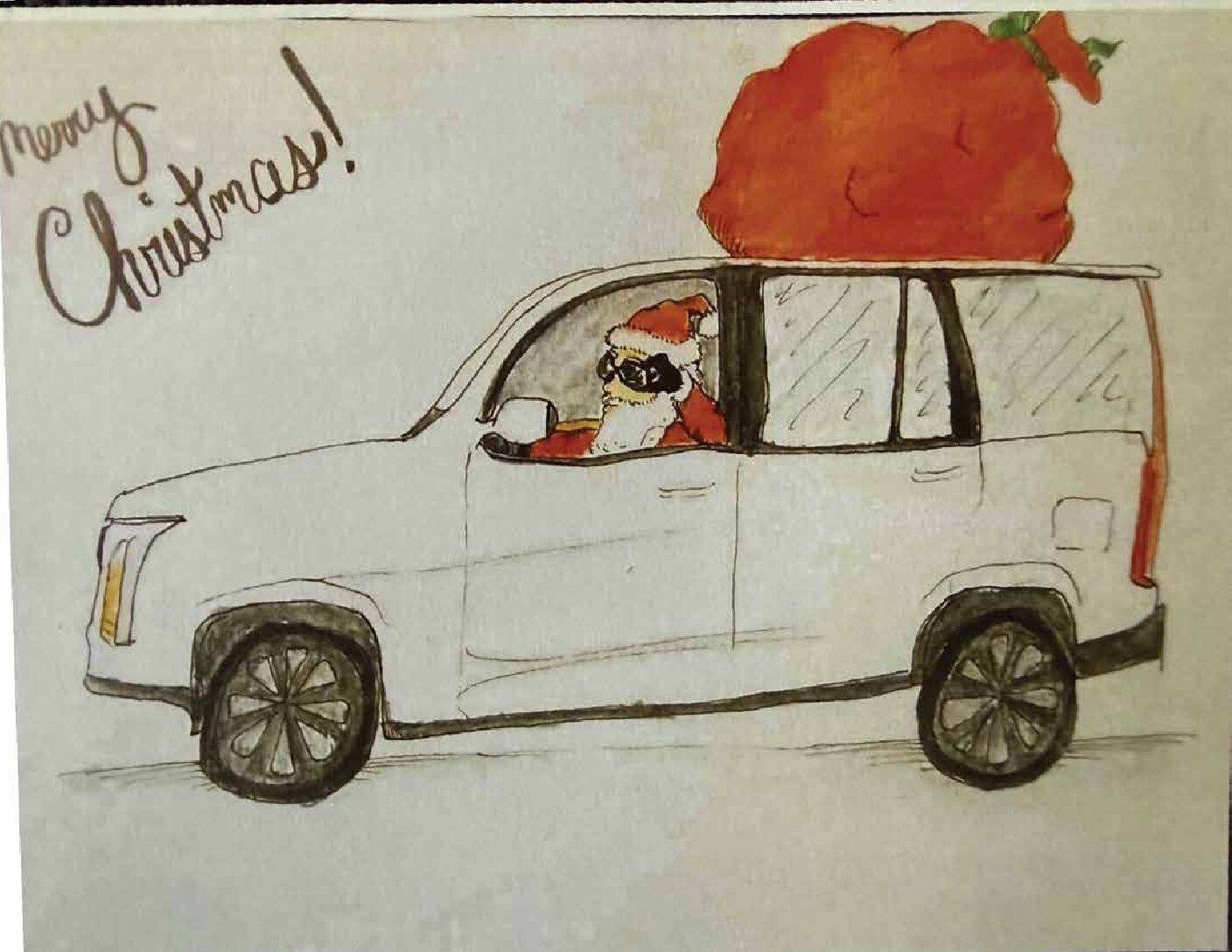 SantaCar Christmas Card