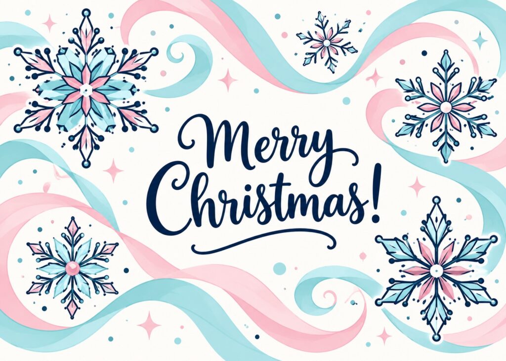 Snowflake Christmas Card front - Morse’s Art Gallery