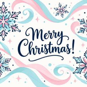 Snowflake Christmas Card front - Morse’s Art Gallery